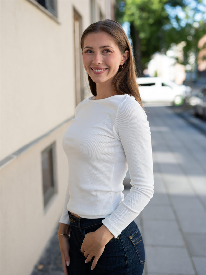 Camilla Pihl Petronella Rib Boatneck Off-White