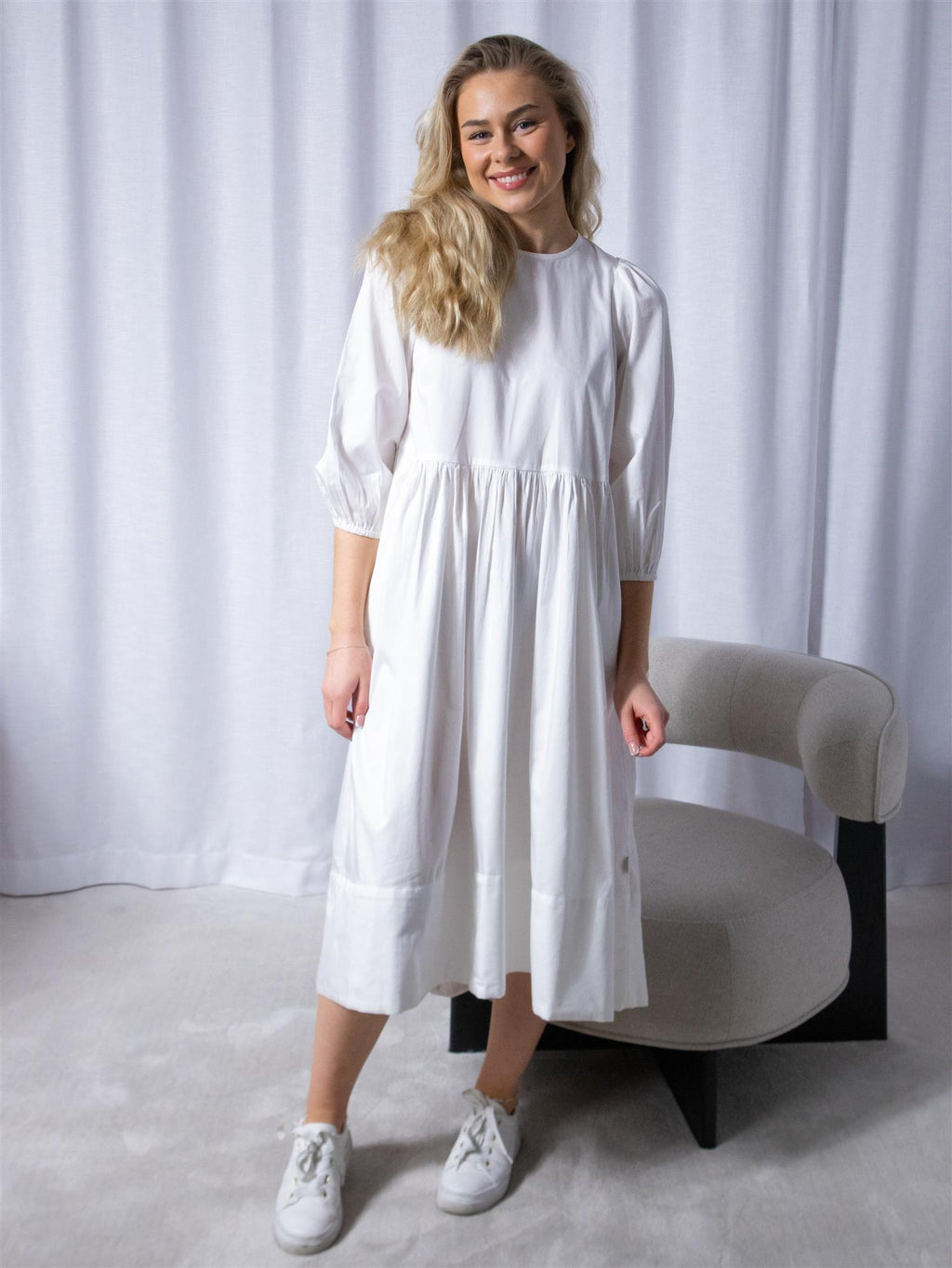 Ella&il Fie Cotton Dress White