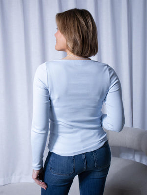 Camilla Pihl Petronella Rib Boatneck Light Blue