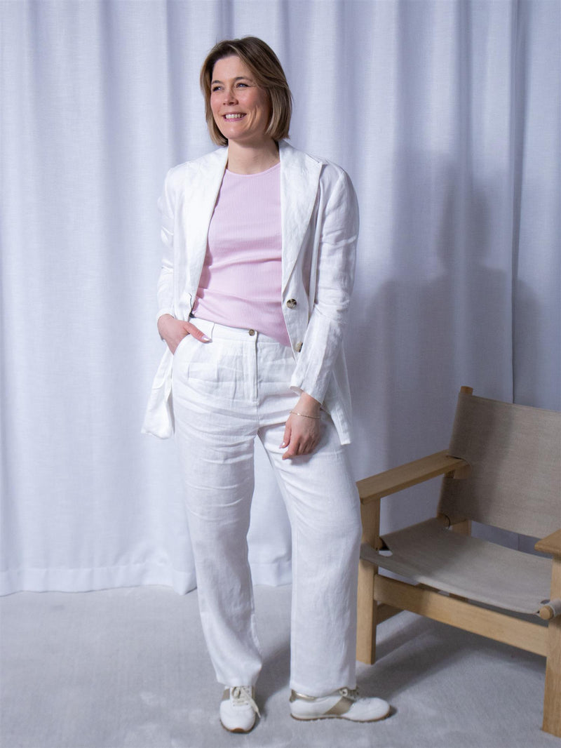 Sand Meloe Trouser White