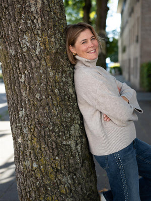 Ella&il Karine Merino Sweater Beige