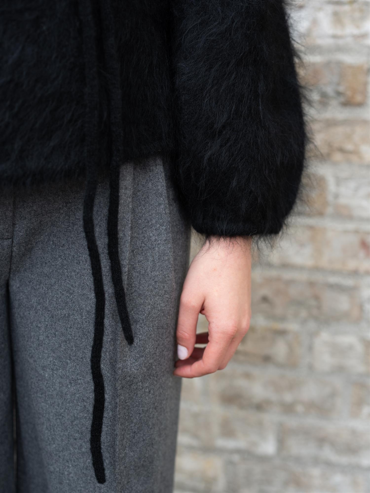 Ella&il Fredrikke Chunky Cardigan Black