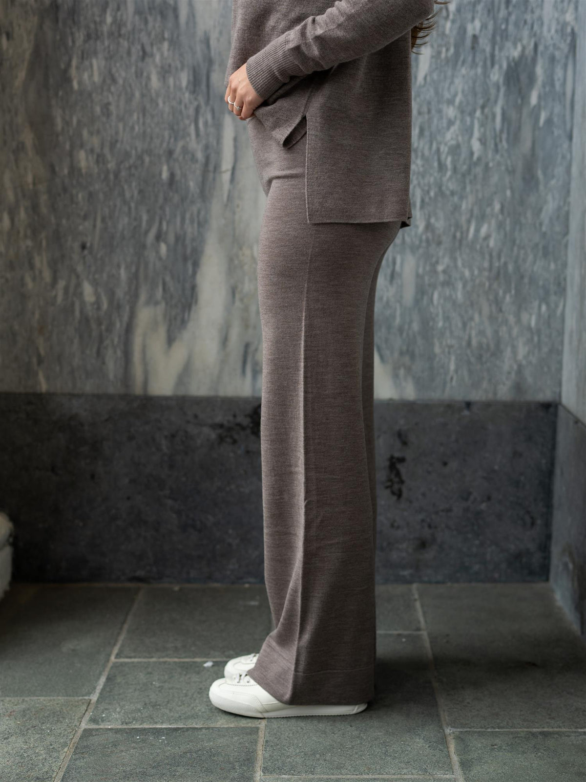 Nina Merino Pants Light Brown Melange