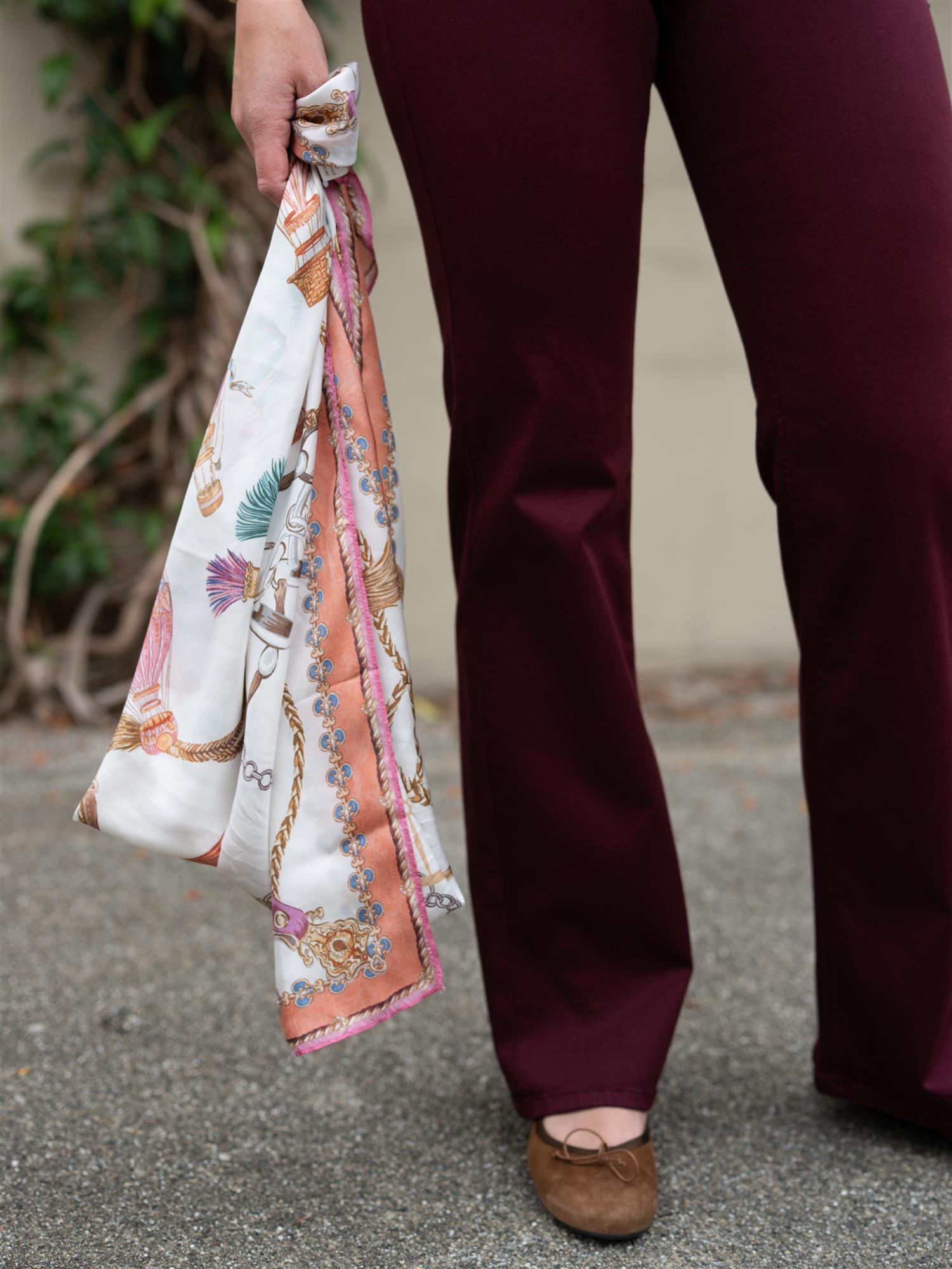 Hale Bob Leilany Silk Scarf Ivory