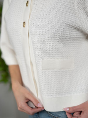 Busnel Palmer Cardigan Ecru