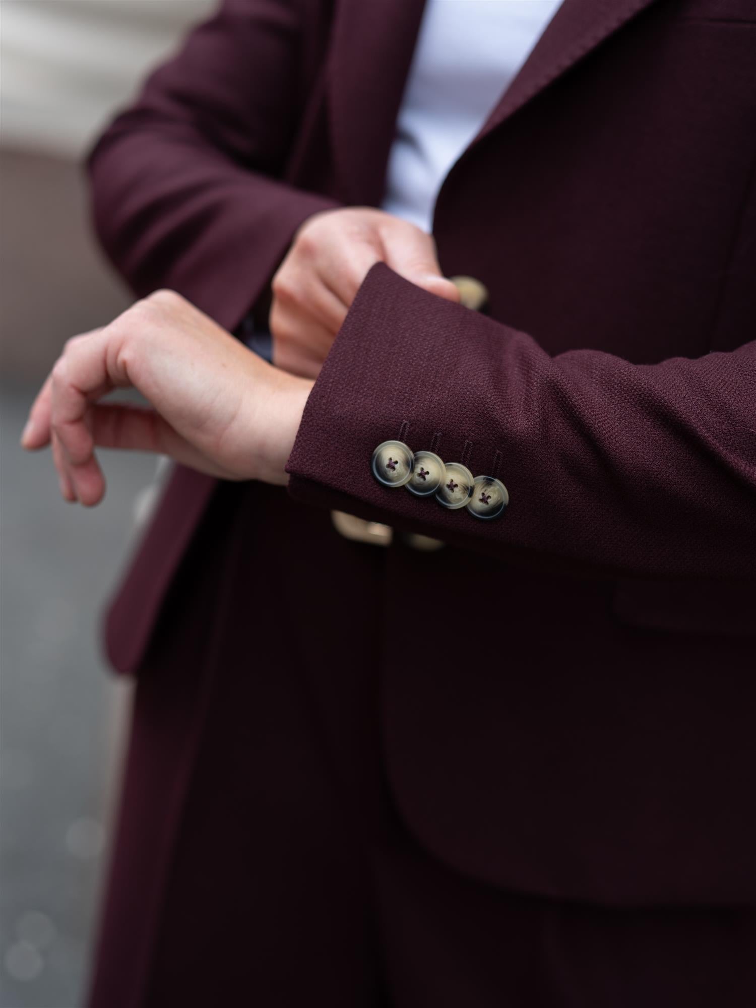 Sand Remi Tweed Dark Red
