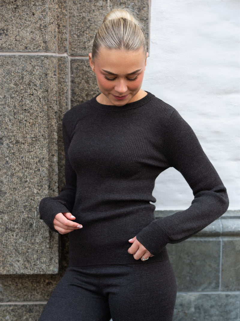 Ella&il Mathilda Merino Sweater Dark Brown