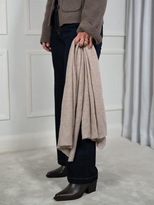 Natura Cashmere Cortina Luxury Scarf Light Beige