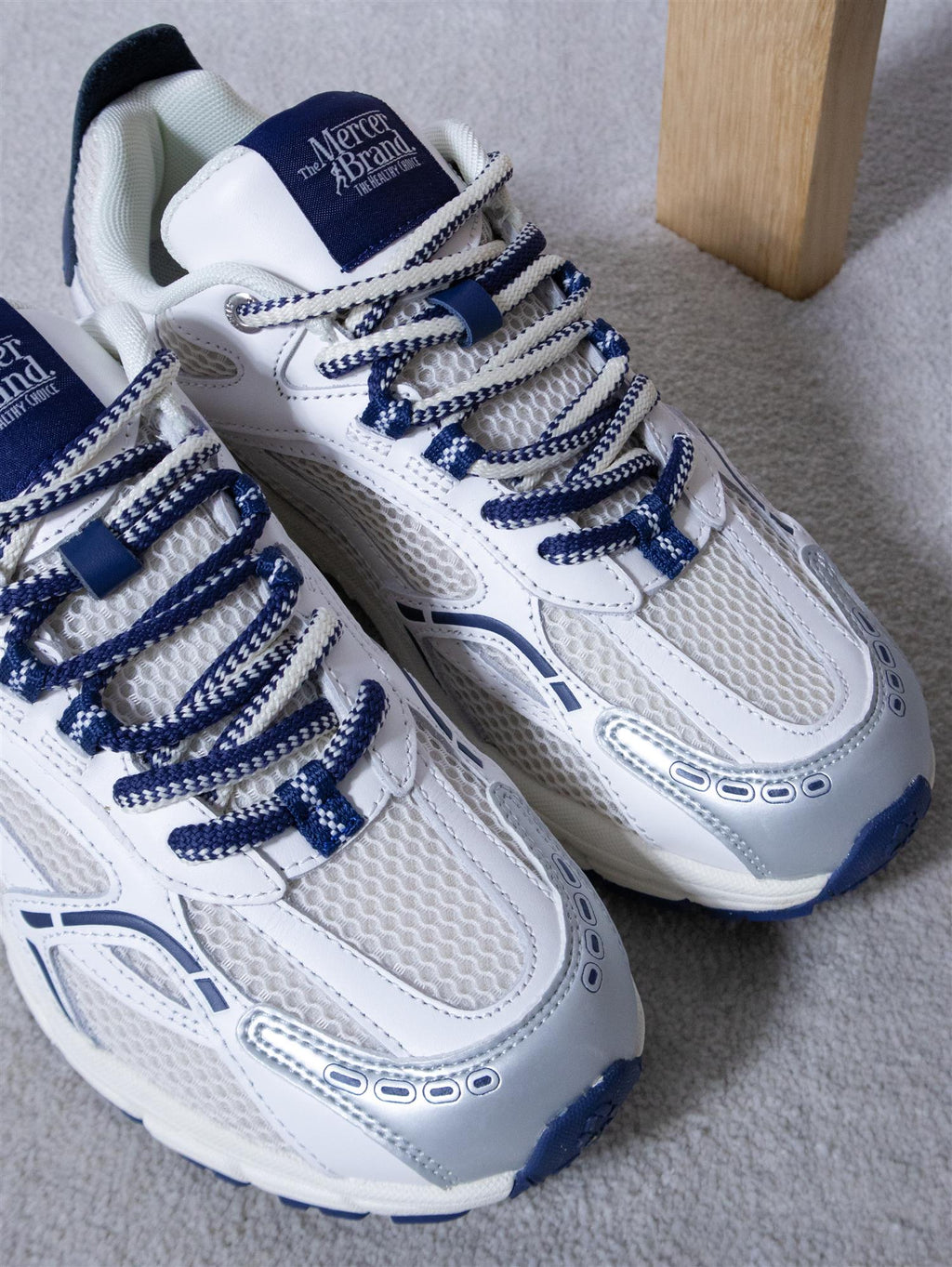 Mercer The Re-Run Baseball White/Blue