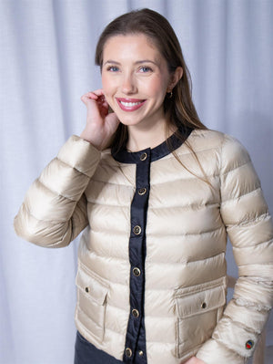 Busnel Ida Down Jacket Light Beige/Black