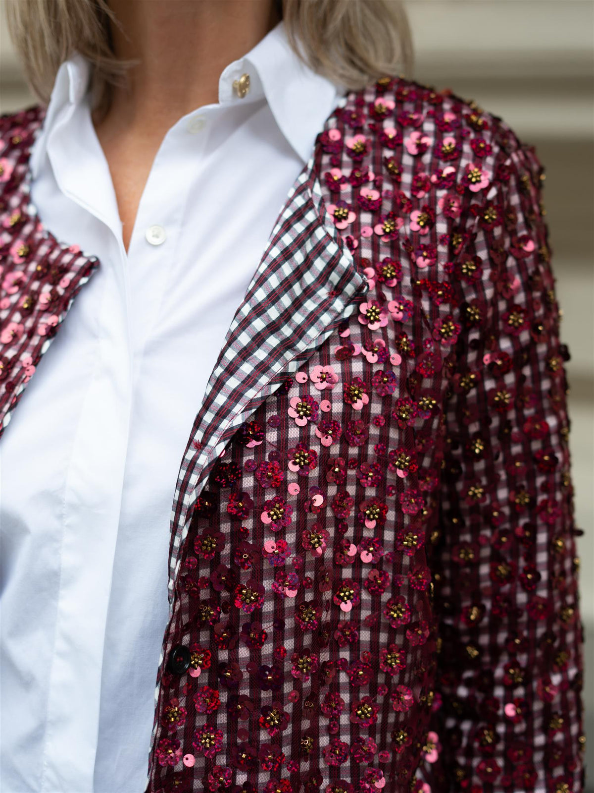 Cakio Sequin Jacket Bordaux