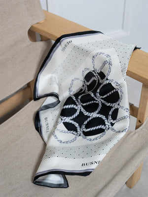 Busnel Lydia Scarf Ecru/Black