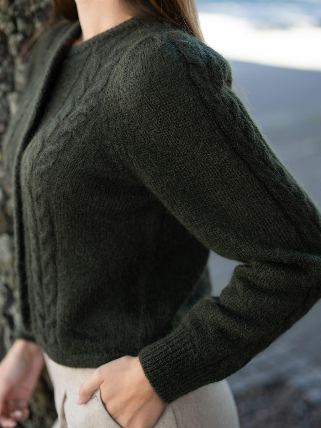 Dear Dharma Edge Cardigan Dark Army