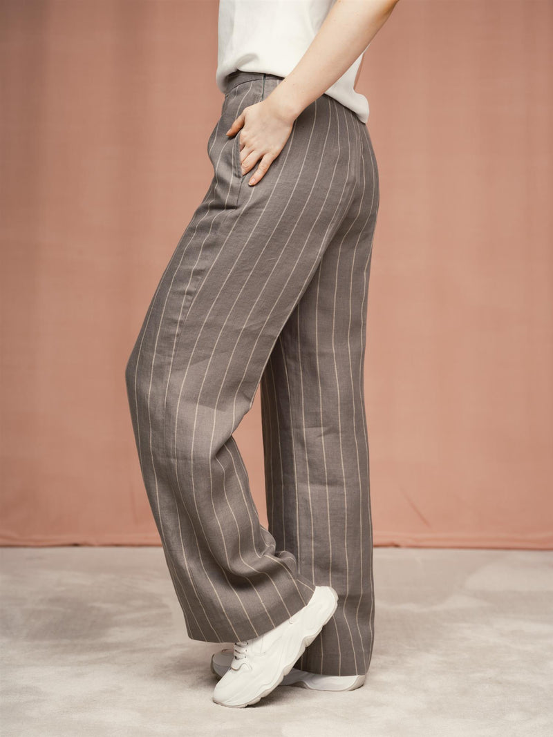 Stenstrøms Eve Pant Grey Striped