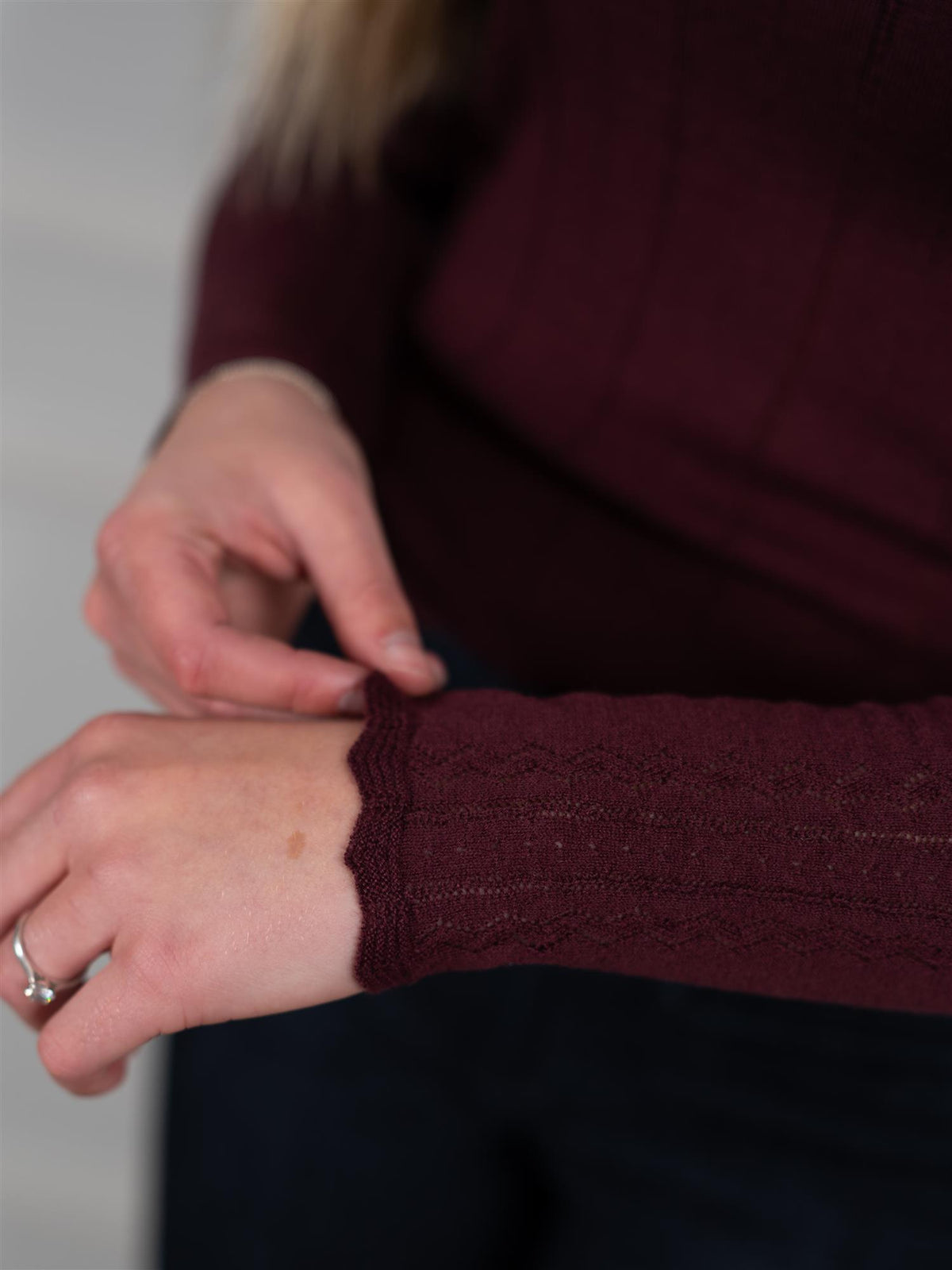 Safir Knit Top Deep Plum