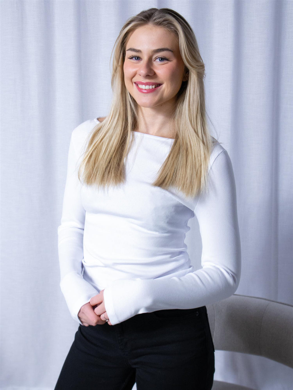Camilla Pihl Petronella Rib Boatneck White