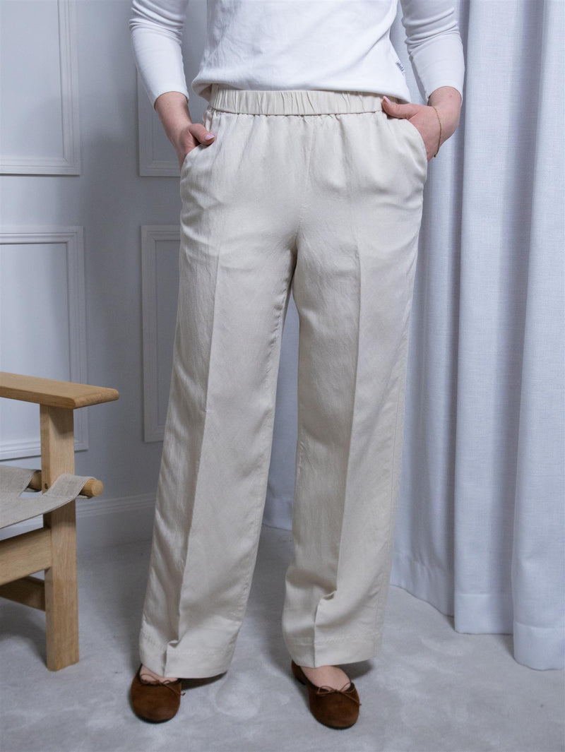 Gant Rel Linen Blend Pull On Pants Putty