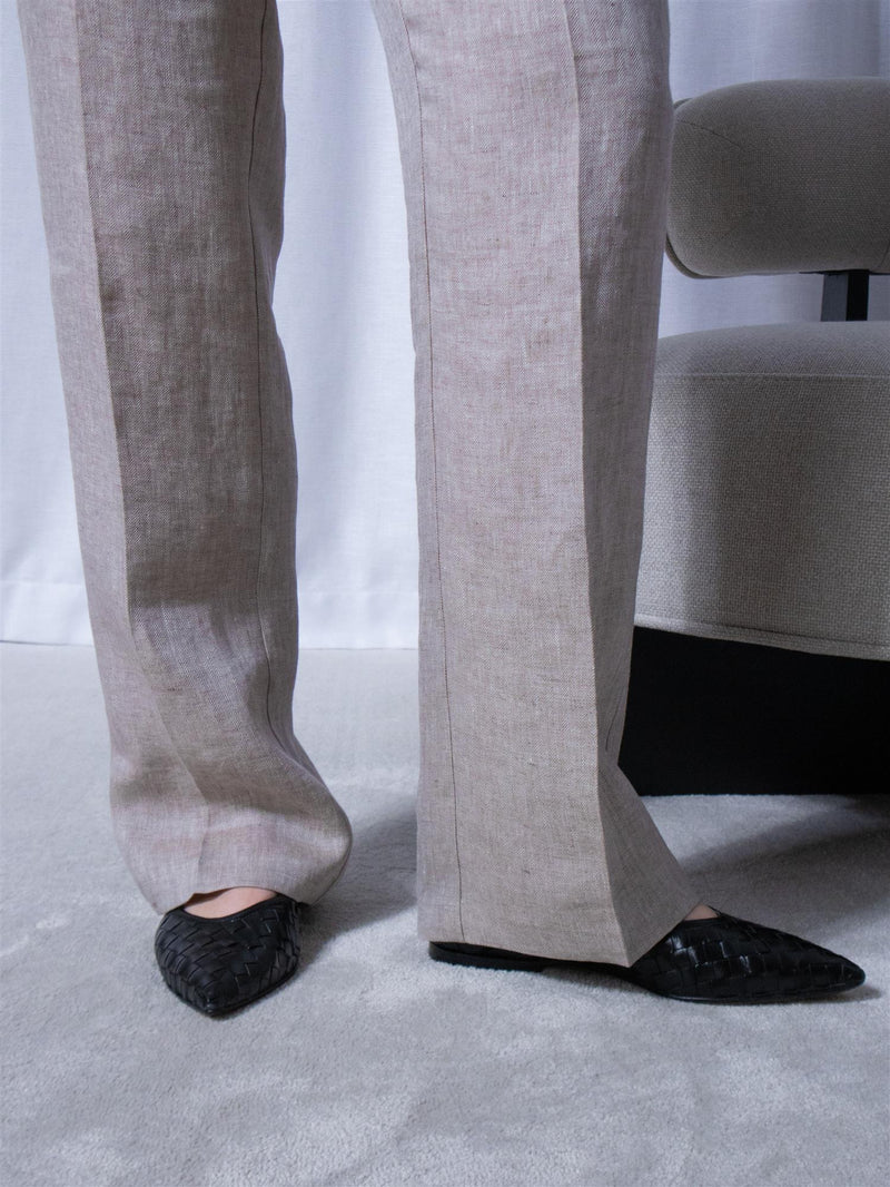 Sand Dori High Trousers Beige