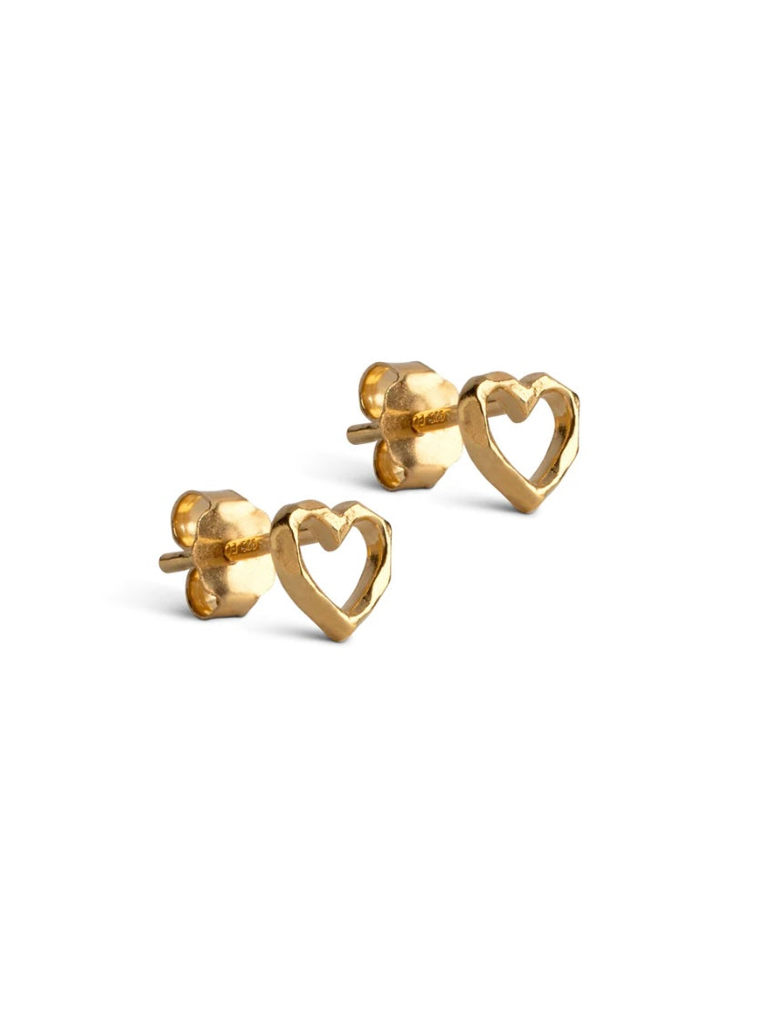 Enamel Stud Organic Heart