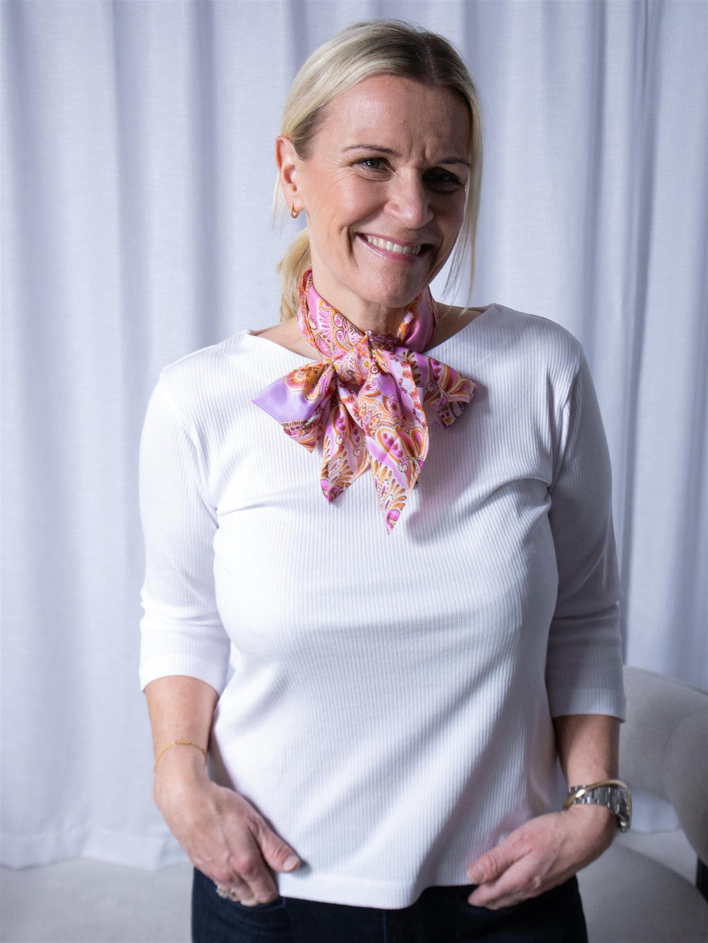 Hale Bob Erin Scarf Coral