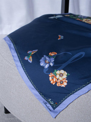 Stenströms Scarf 67x67 Navy Pattern