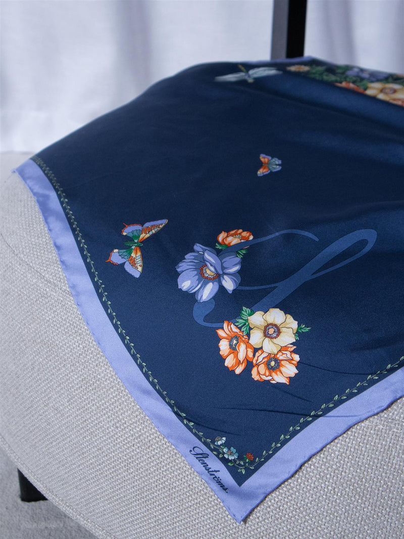 Stenströms Scarf 67x67 Navy Pattern