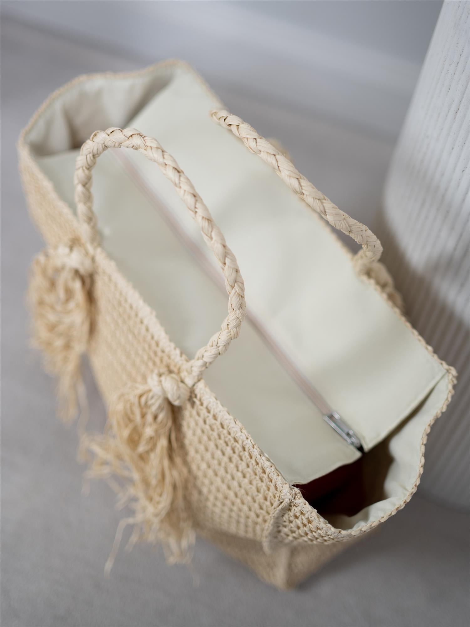Ella&il Rikke Straw Bag Beige