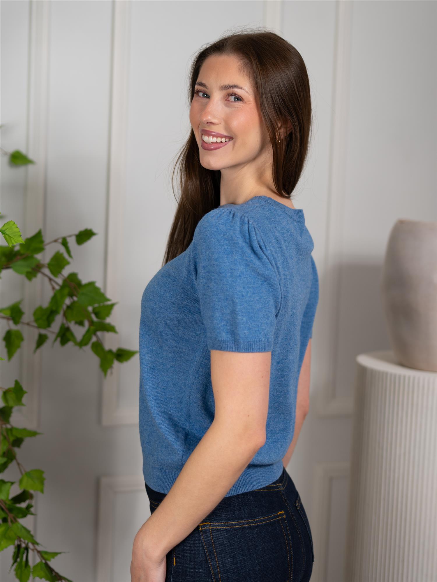 Dear Dharma Anne Puff Tee Denim