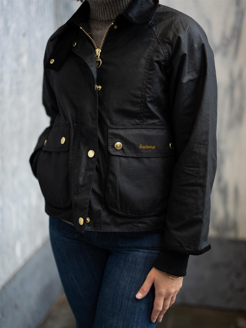 Barbour Cropped Beadnell Wax Jacket