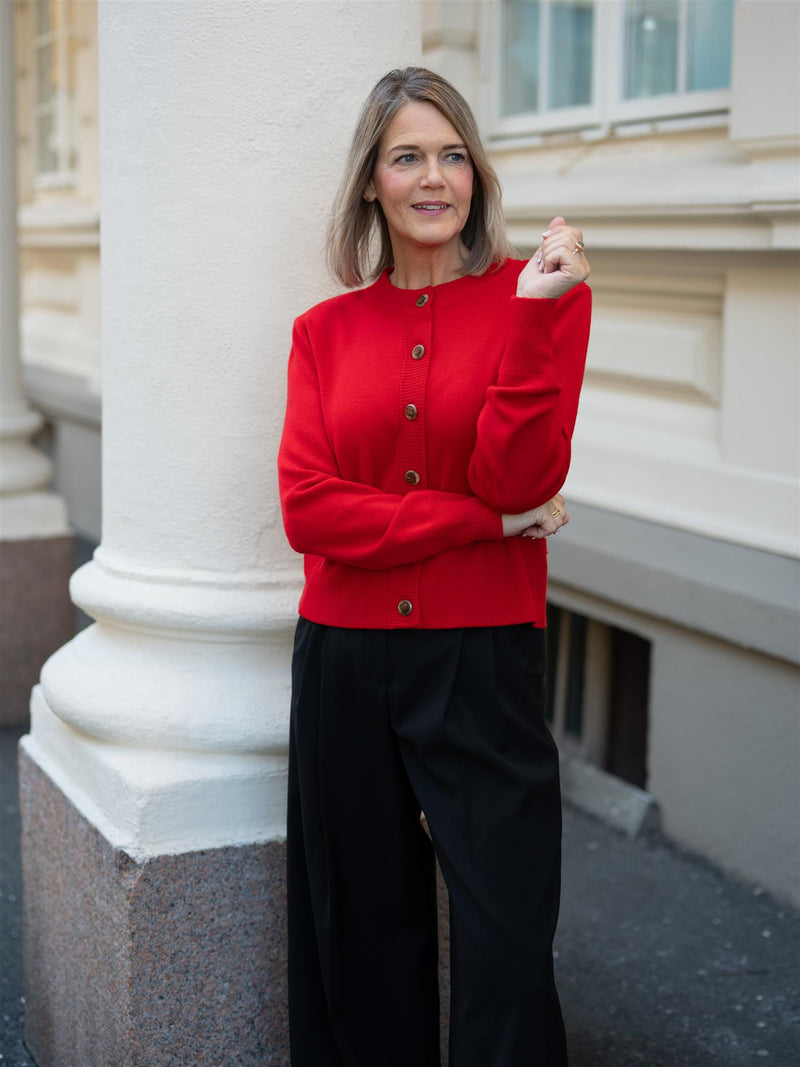 Ella&il Elana Merino Jacket Bright Red