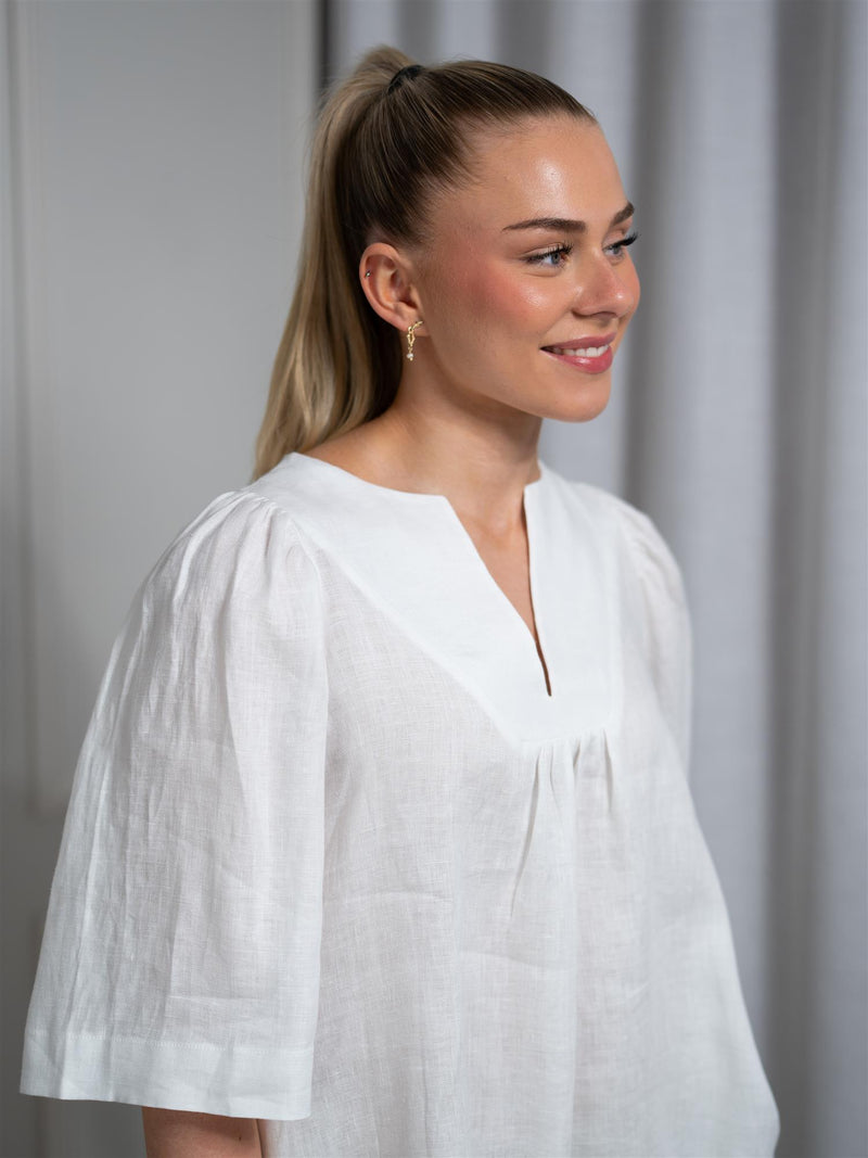 Ella&il Ellie Linen Top White