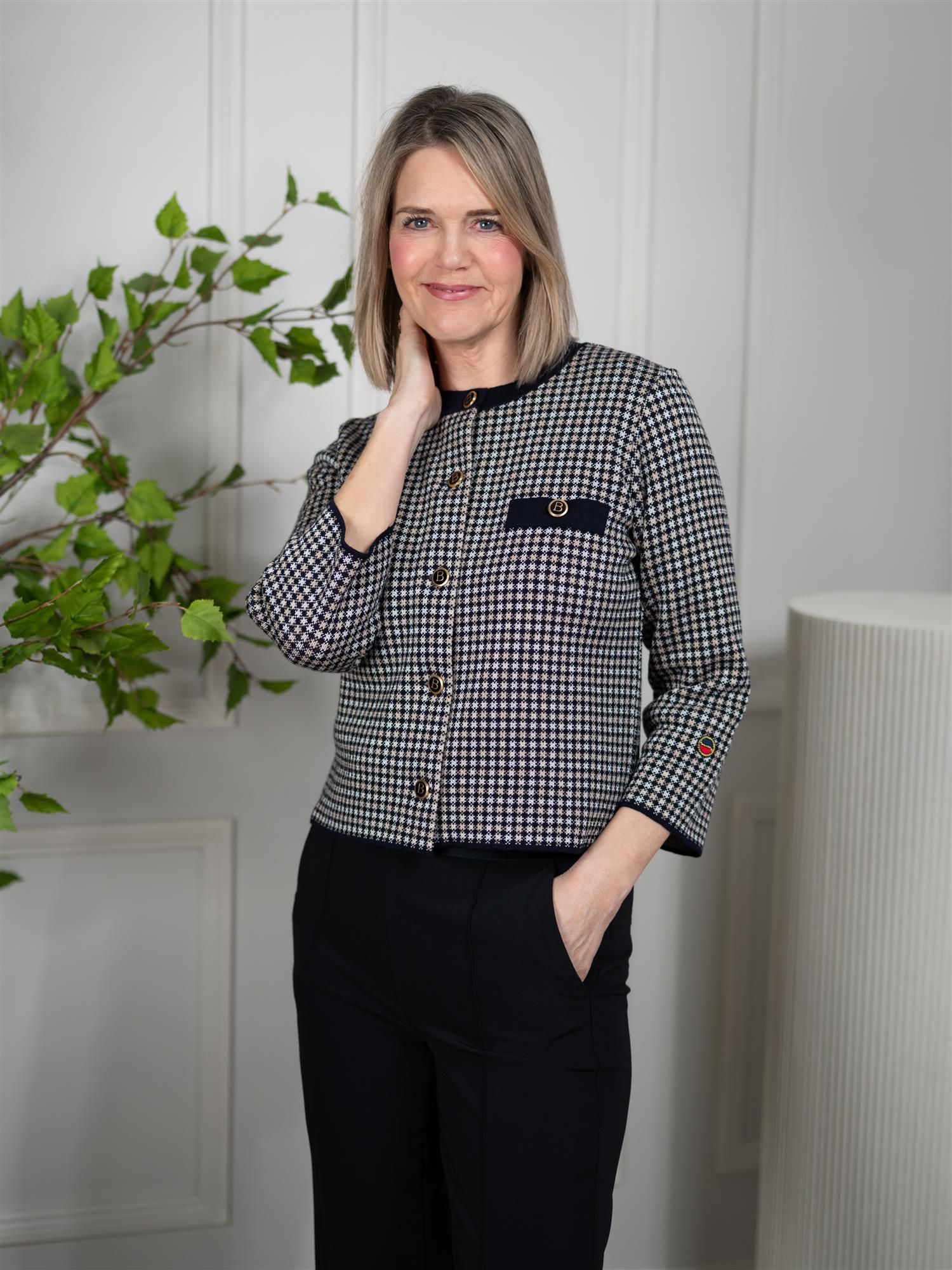 Busnel Elle Jacket Pepita Marine