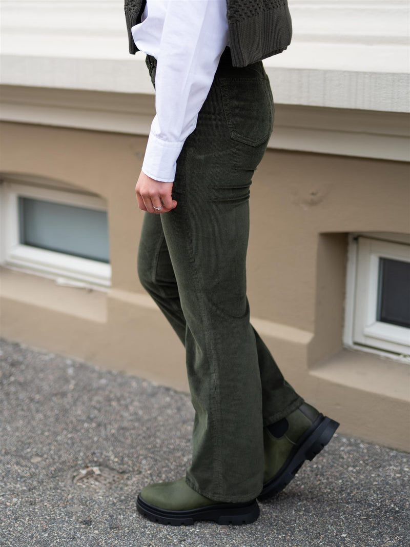 Gant Slim Flare Stretch Corduroy Green Lagoon