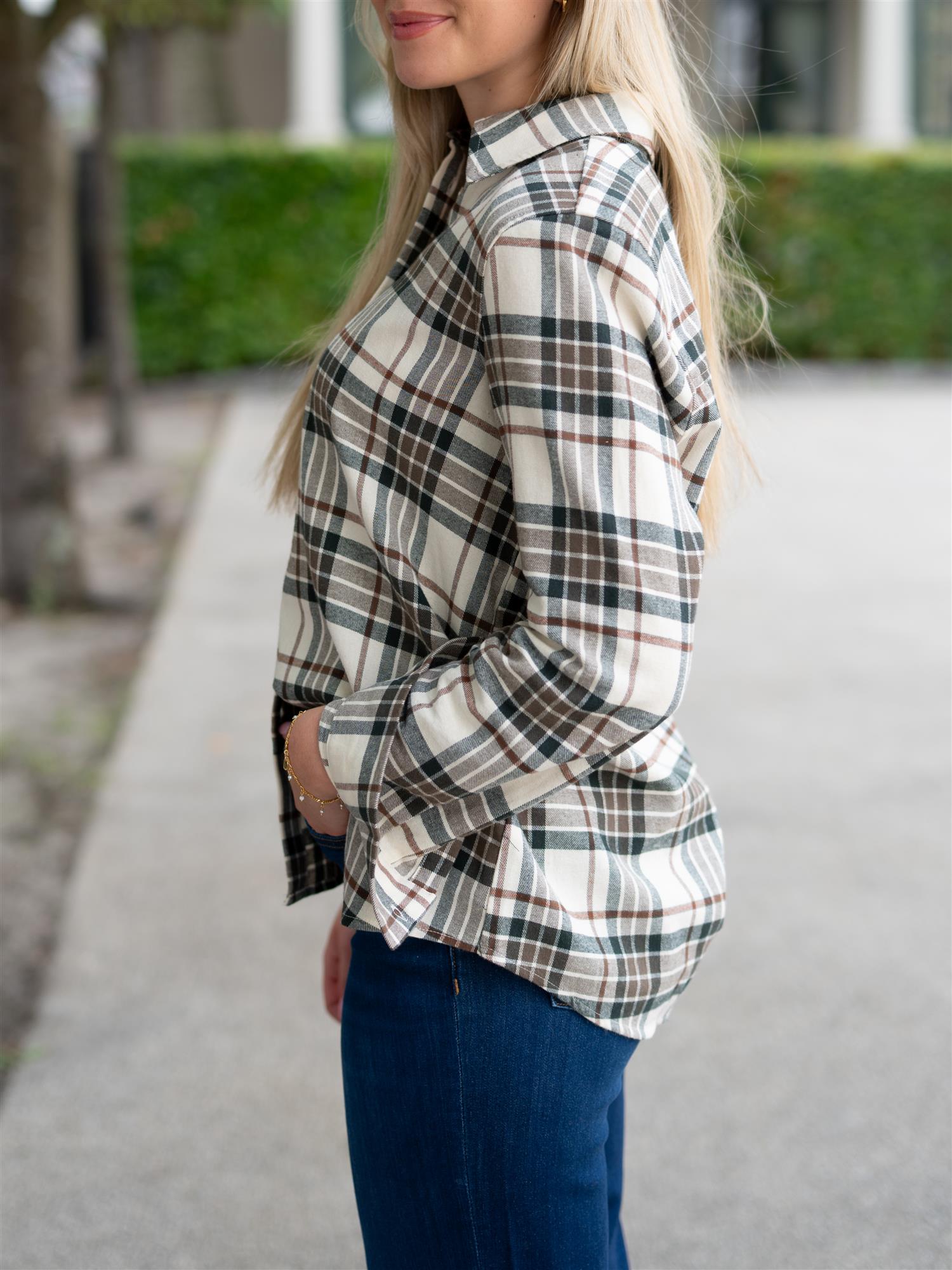 Joan Flannel Shirt Green Check