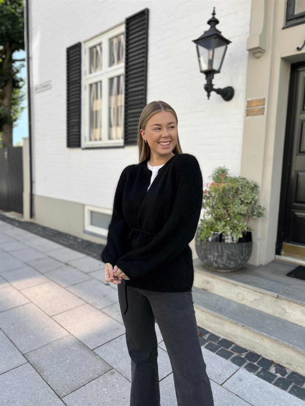 Ella&il Fredrikke Chunky Cardigan Black