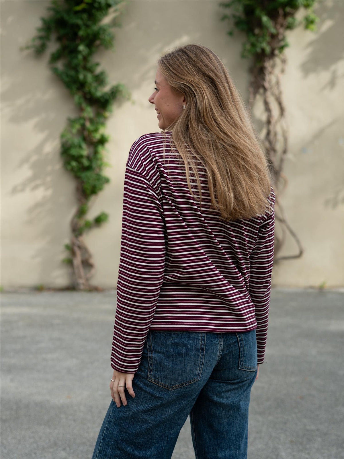 Elmer Polo Shirt Deep Plum Stripe