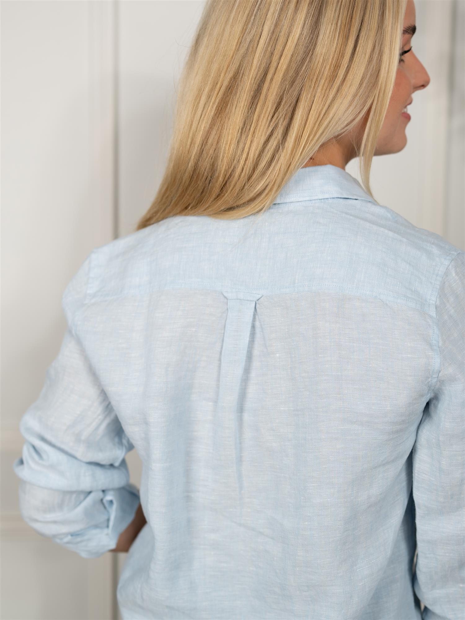 Gant Reg Linen Ls Shirt Light Blue