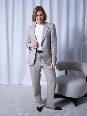 Sand Ginette Pointy Blazer Beige