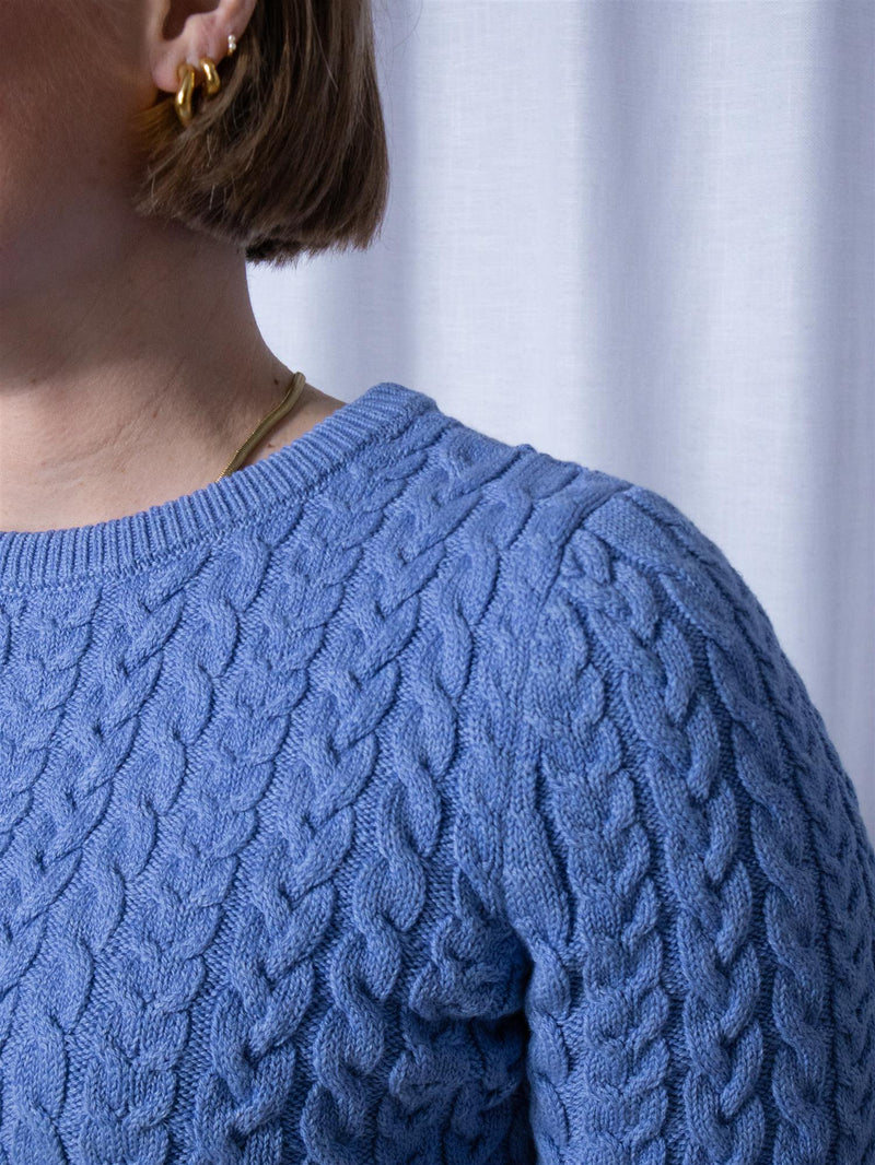 Ella&il Jenna Chunky Cotton Top Light Blue