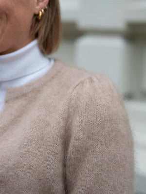 Ella&il Fredrikke Chunky Cardigan Hazel Beige