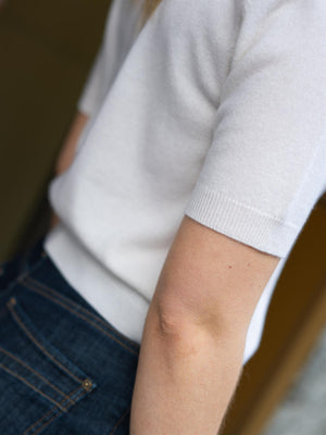 Stenströms Janet Short Sleeve Knit Offwhite