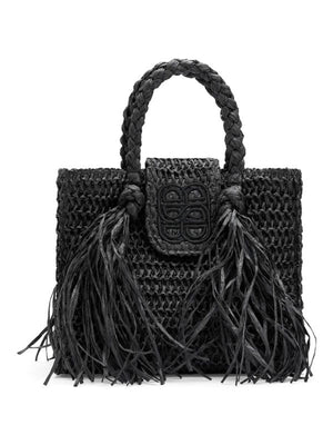 Ella&il Sigrid Straw Bag Black