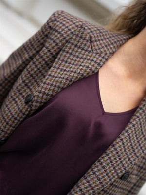 Mos Mosh Astrid V-neck Silk Tank Top Fudge