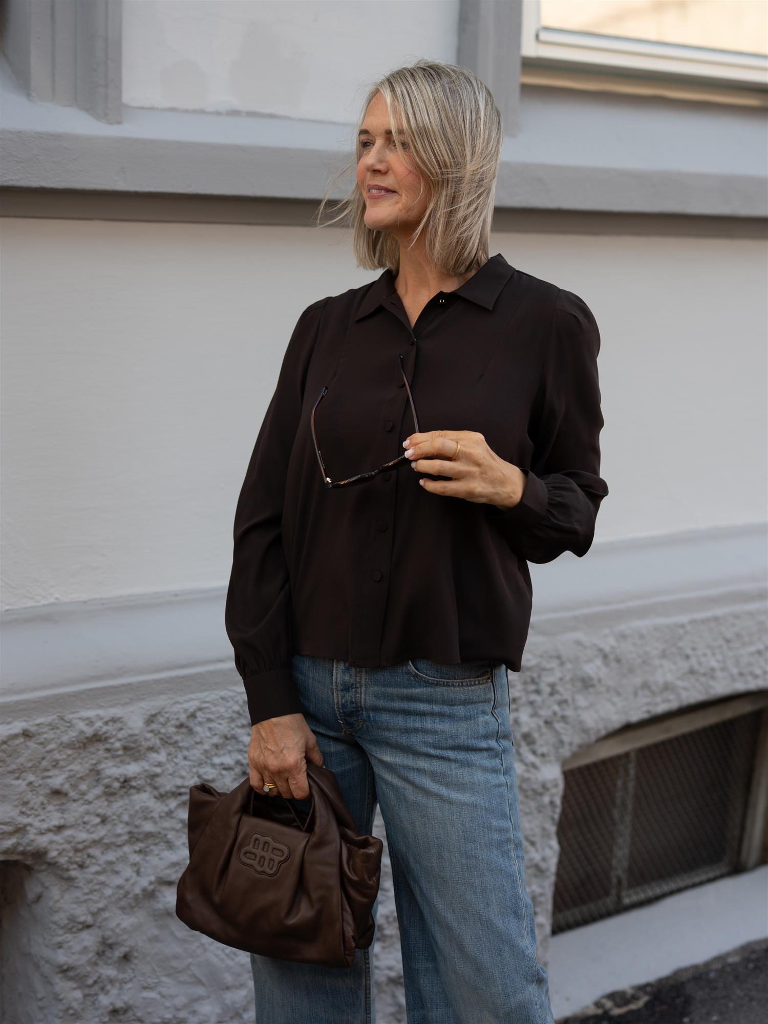 Paola Blouse With Tiny Collar