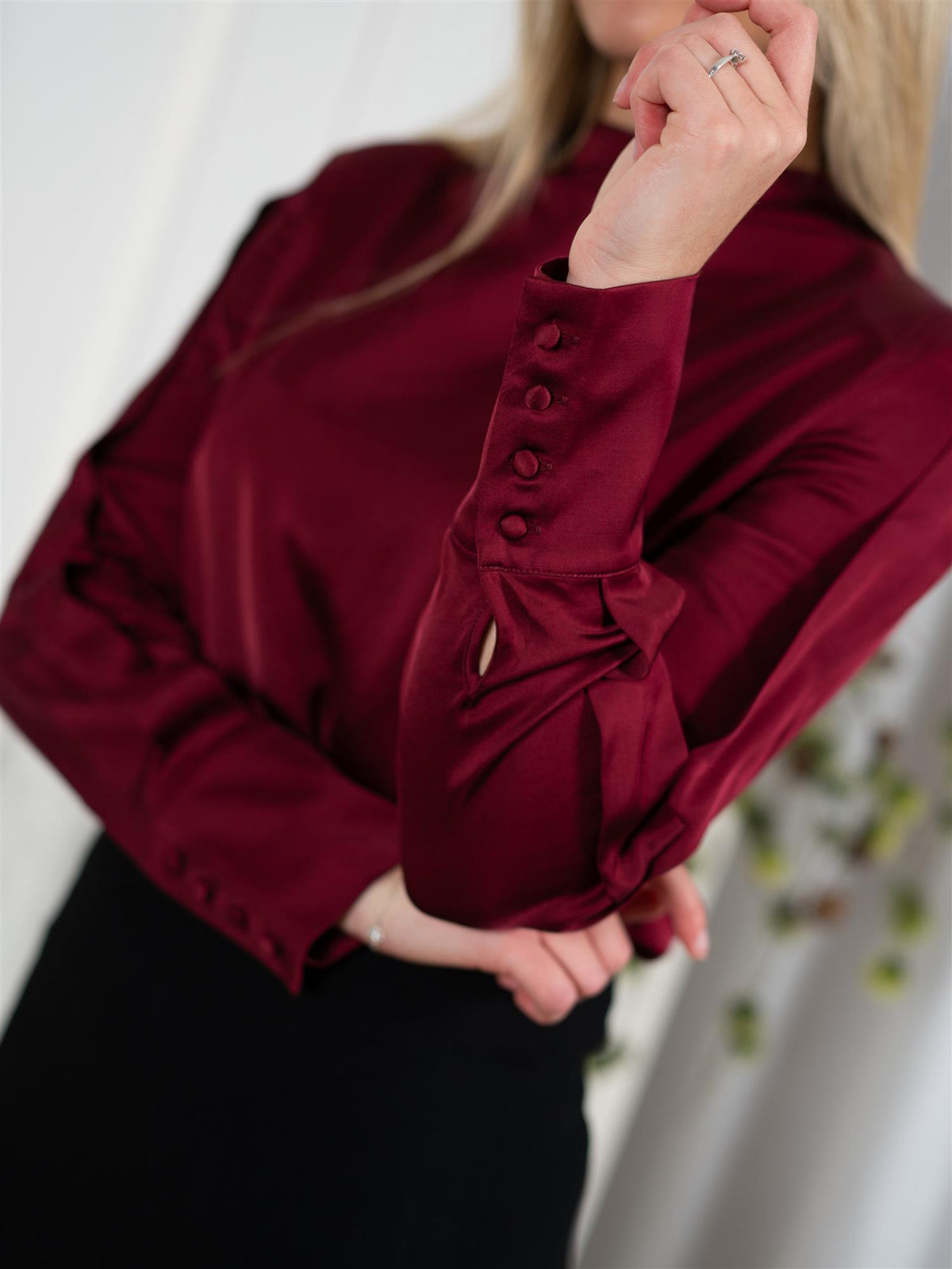 Arlene Blouse Dark Red