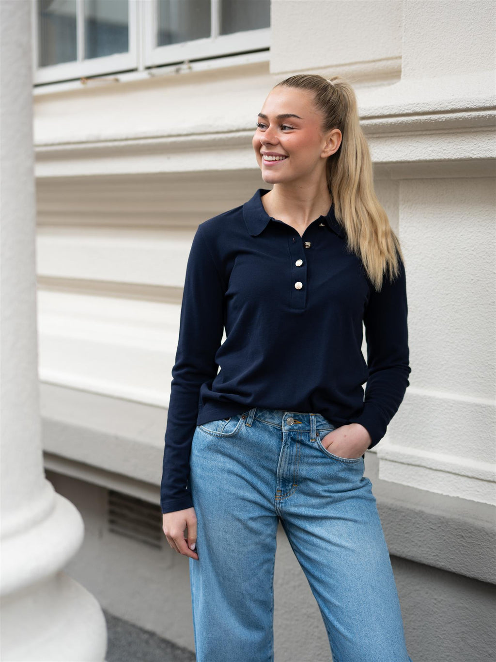 Gant Reg Ls Pique Polo Evening Blue