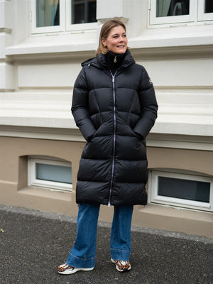 Colmar Long Quilted Jacket With Detacheable Hood