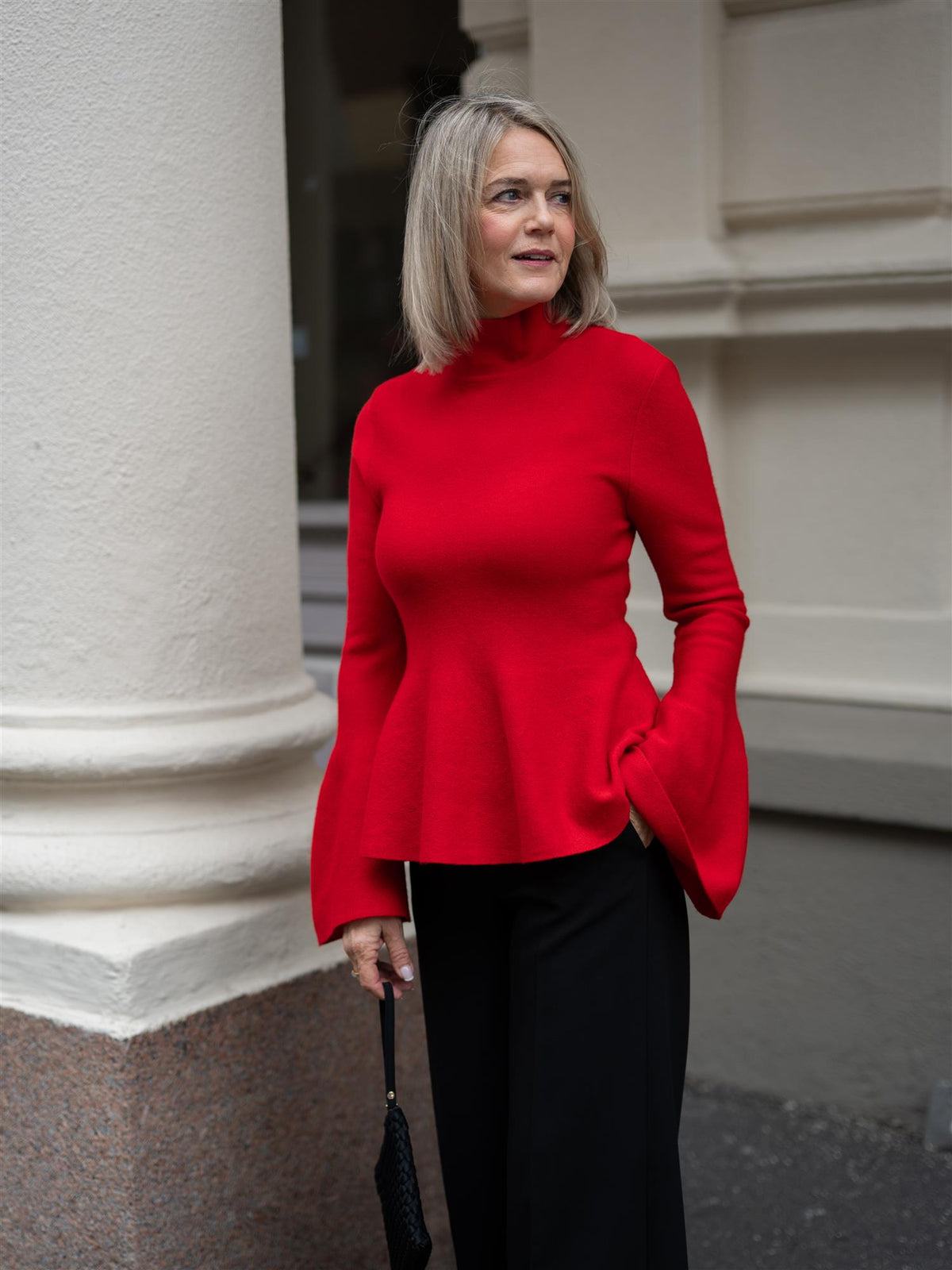 Adelyn Merino Sweater Bright Red