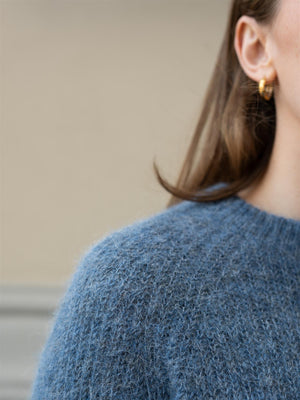 Lexington Alpaca Blend Ragland Sweater Blue