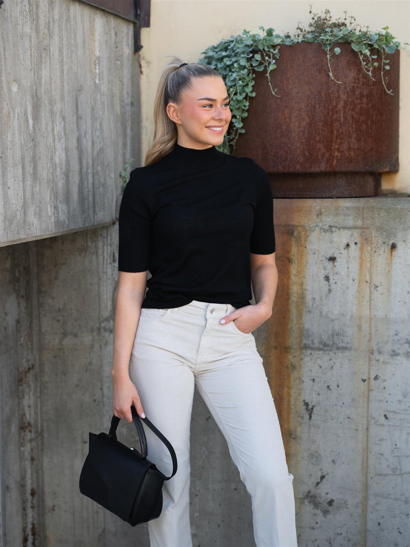 Mos Mosh Relena Turtleneck SS Knit Black
